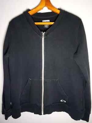 Vintage 90s Oakley Sweatshirt Large Mens Full Zip Software Black