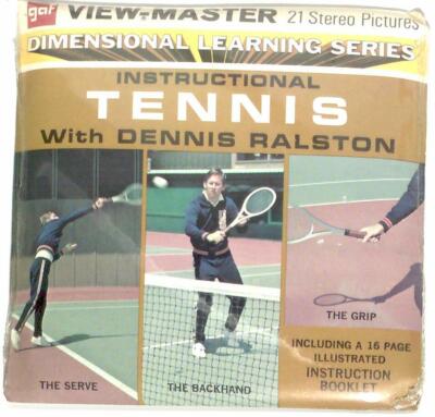 Instructional Tennis with Dennis Ralston 3d View-Master 3 Reel Packet NEW SEALED