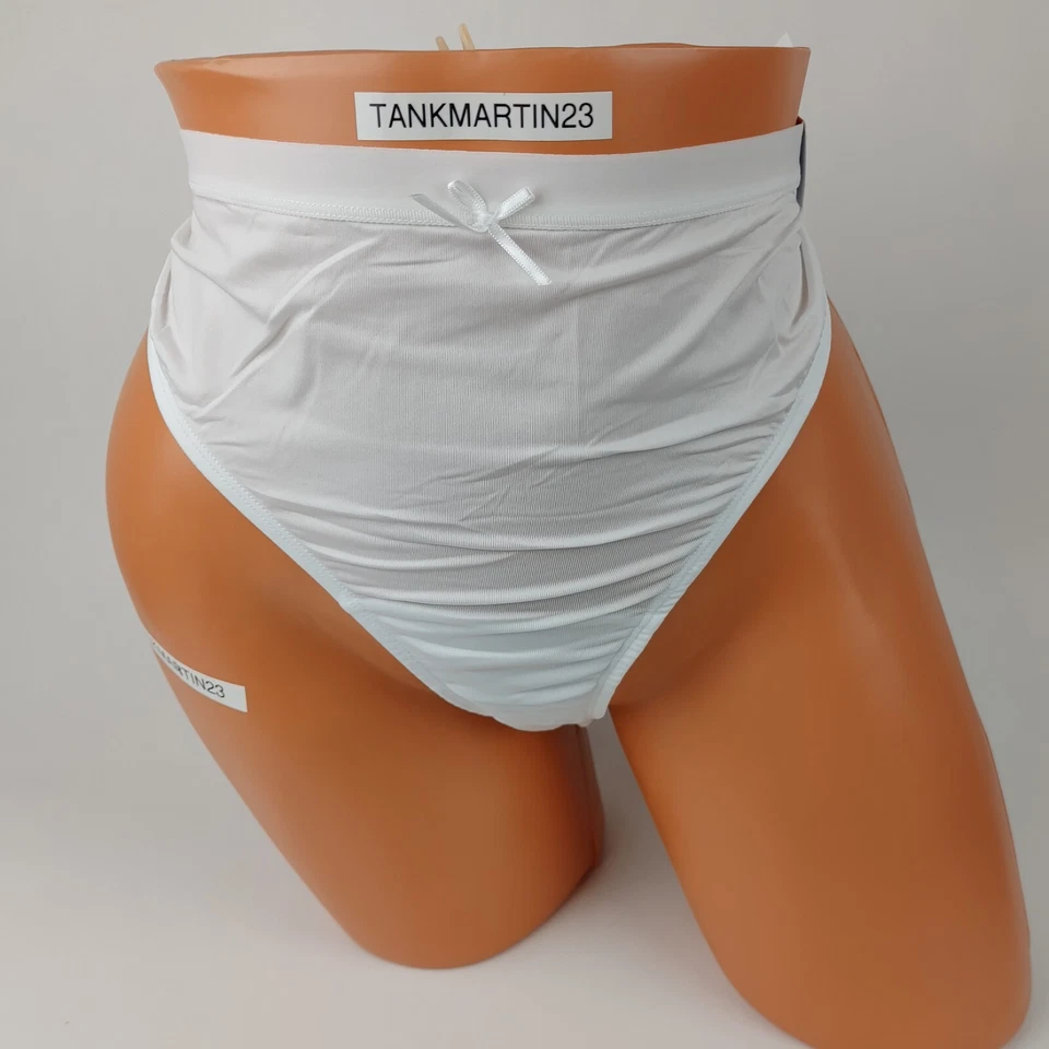 LANE BRYANT CACIQUE PLUS 18/20 NO SHOW TANGA PANTY BLANCO CON ENCAJE TRASERO BLANCO Foto 3 de 4