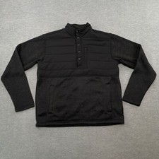 Ariat Snap Button Pullover Sweater Men M Gray Black Caldwell Reinforced Outdoor