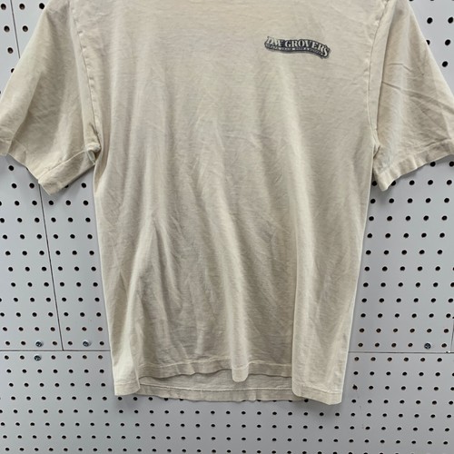 Camisa beige vintage Belton puntada única adulto mediana 17X27 DW Groveres salón - Imagen 7 de 14