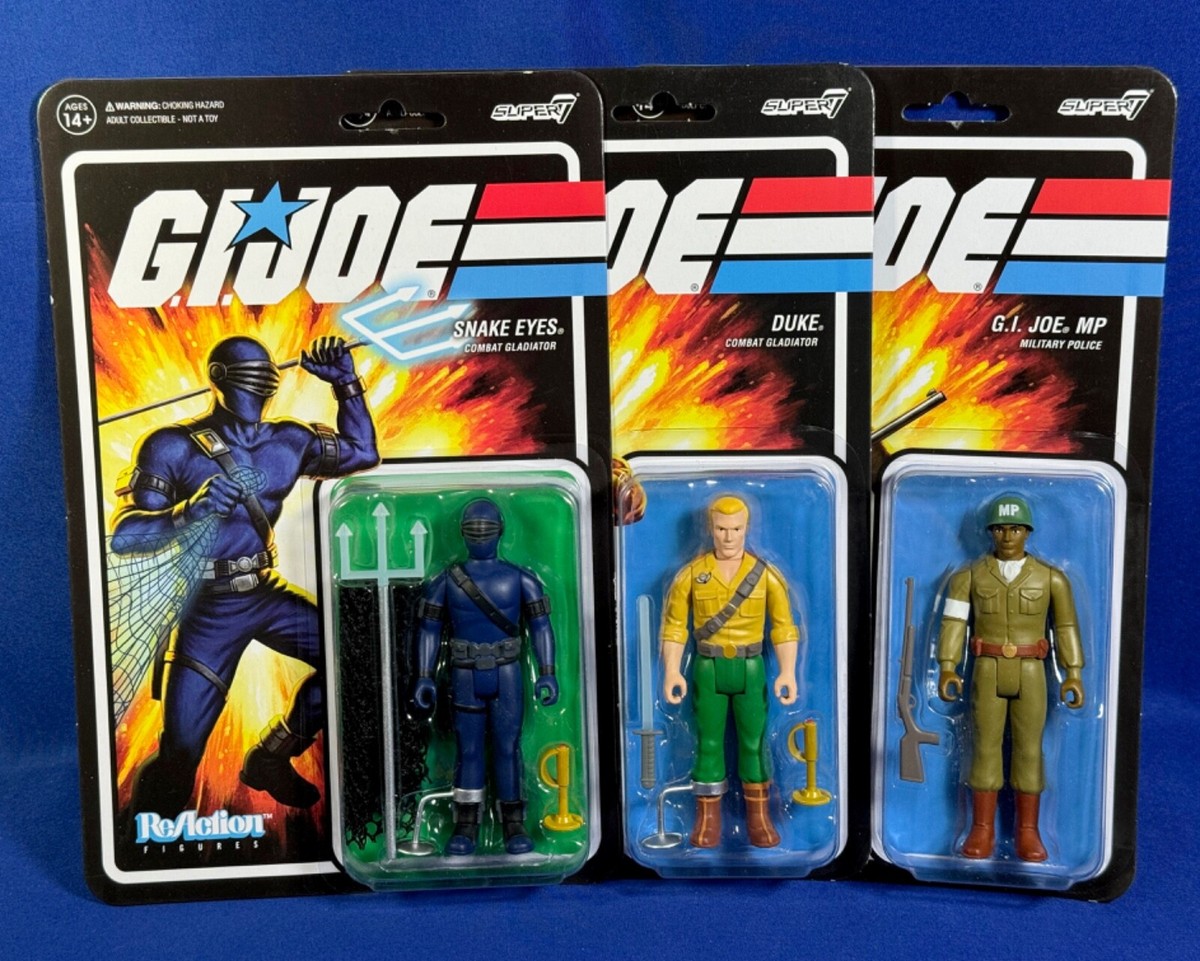 SNAKE EYES Combat Gladiator MP Duke - 3 GI Joe ACTION