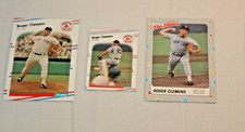 ROGER CLEMENS (3) 1988 FLEER BASE & MINI & STAR STICKER #349 &5&7 BOSTON RED SOX