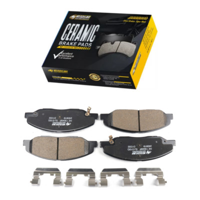 Front Ceramic Brake Pad W/Clips for 2009 - 2011 CADILLAC STS 3.6L 4.6L OE Spec