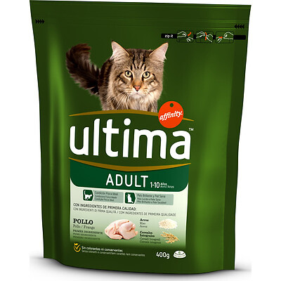 ⬆️ULTIMA CAT✔️8 CONFEZIONI - crocchette gatto  POLLO E RISO GR.440 ✔️