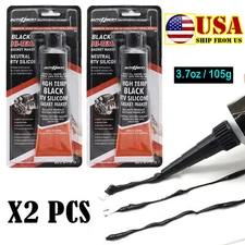 2pcs,3.7oz RTV Silicone Instant Gasket Maker Black High Temperature Sealant Tube
