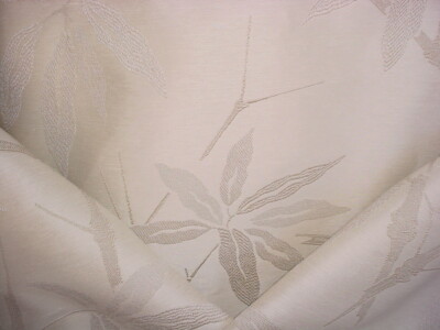 12-1/4Y Brunschwig & Fils BF10297 Bamboo Cream Leaf Damask Upholstery Fabric