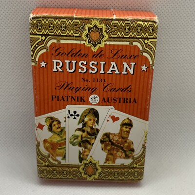 Golden de Luxe Russian 1134 Playing Cards Piatnik Made in