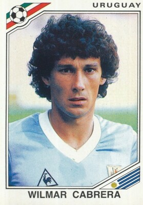 325 WILMAR CABRERA # URUGUAY STICKER WORLD CUP MEXICO 1986 PANINI - A8