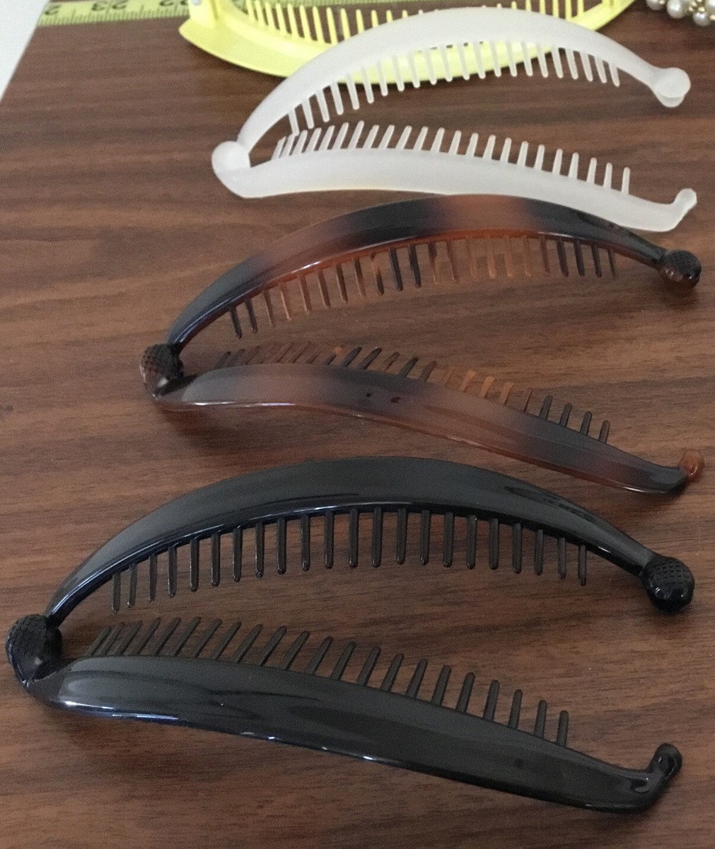 VINTAGE HAIR CLIP CLINCHER Pearls Plastic Scunci LOT OF 5 E View 6