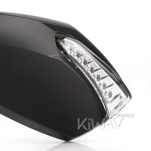Fist Black LED Mirrors Running Indicator 10mm 1.5 Pitch BMW R 1200GSA - Picture 6 of 10