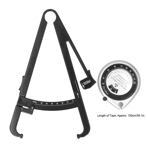 Body Fat Caliper BMI Measuring Tape Skinfold Calipers Körperfettmessband Set - Bild 8 von 12