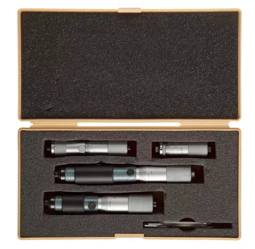 Mitutoyo 133-903 Tubular Inside Micrometer Set, 2-6" Range, .001" Graduation