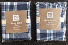 Pair Of Pottery Barn Teen Mariner Shams Navy Standard Size Original Package Tags
