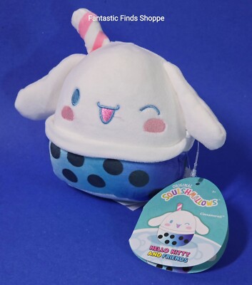 Squishmallows Hello Kitty Scented Mystery Boba Cinnamoroll Blueberry 5'' NWT