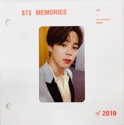 BTS JIMIN MEMORIES OF 2019 Official Photocard With mount Blu-ray