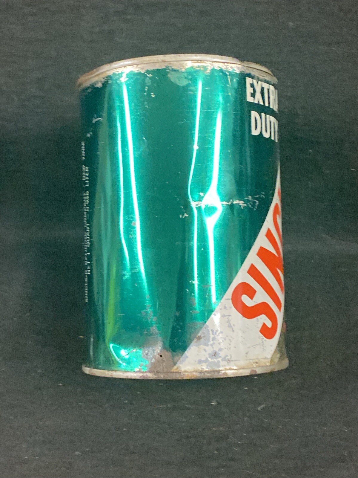 Sinclair Extra Duty Motor Oil 1 Quart Empty Metal Oil Can Dino Gas ...