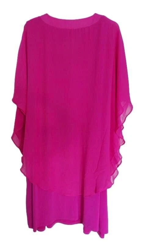 NEU Übergröße Damen Stretch Kleid Glitzersteine transparenter Überwurf Gr.60 - Bild 2 von 2