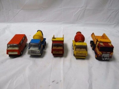 VINTAGE MID-CENTURY LOT OF 5 TONKA DUMP TRUCK, VAN, CEMENT TRUCKS, ESTATE FIND!!