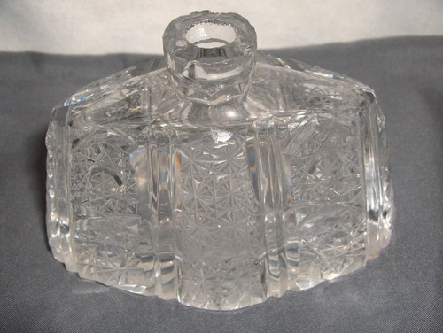 Tapón de botella de perfume de vidrio artístico estrellas encimera giratoria esmerilada y transparente de colección - Imagen 5 de 7