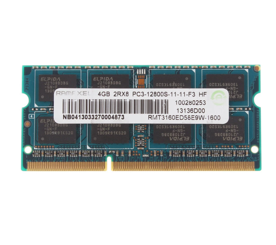 DDR3 16 GB RAM RAMAXEL 4X 4G PC3L-12800 1600MHz 204pin Sodimm Laptop Memory CL11 - Image 2 of 4