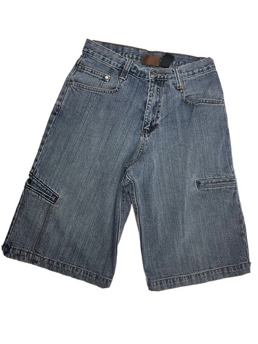Vintage Kikwear Shorts 32 Blue Cargo Paratrooper Baggy Skater