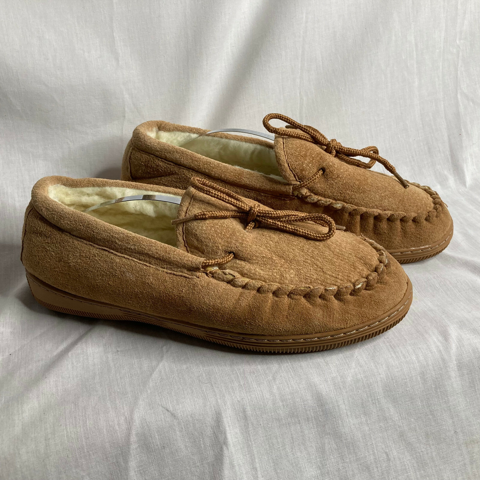 Lamo Women's Moccasin Slippers Chesnut Brown Sued… - image 1