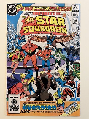 ALL STAR SQUADRON #25 (1983) 1. Auftritt von Infinity Inc Schlüsselausgabe Sehr guter Zustand