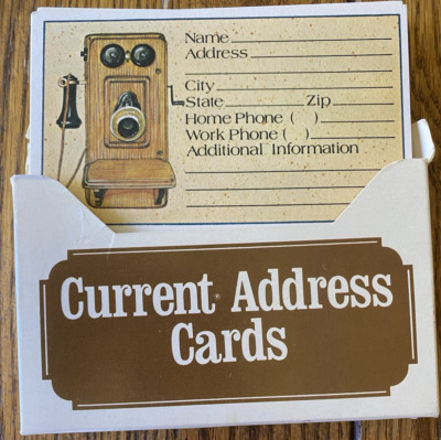 40 Vintage 1978 Current Address Cards Old Style Telephone Design 3x5 index cards