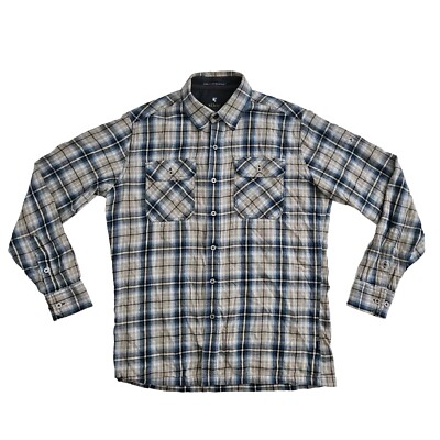 Kuhl (Mens Small) Plaid Dillingr Button Up Flannel Long Sleeve Shirt Warm Thick