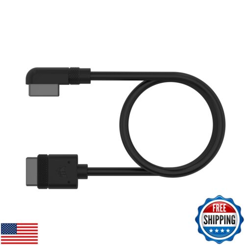 CORSAIR iCUE Link Slim Cable - 600mm Straight/Slim 90° - Black - Afbeelding 3 van 5