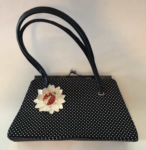 RAMON TENZA Black & White Pin Dot Pattern "Ladybug