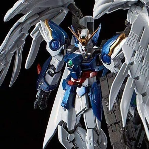 Bandai RG 1/144 Wing Gundam Zero EW w/ Drei Zwerg Titanium Finish Kit From Japan