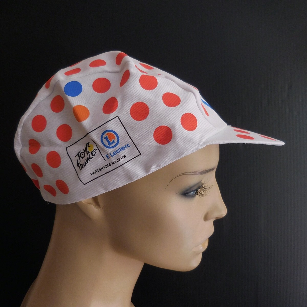 Casquette Cycliste E.Leclerc Tour De France – Blanche, Multicolore, Taille Unique