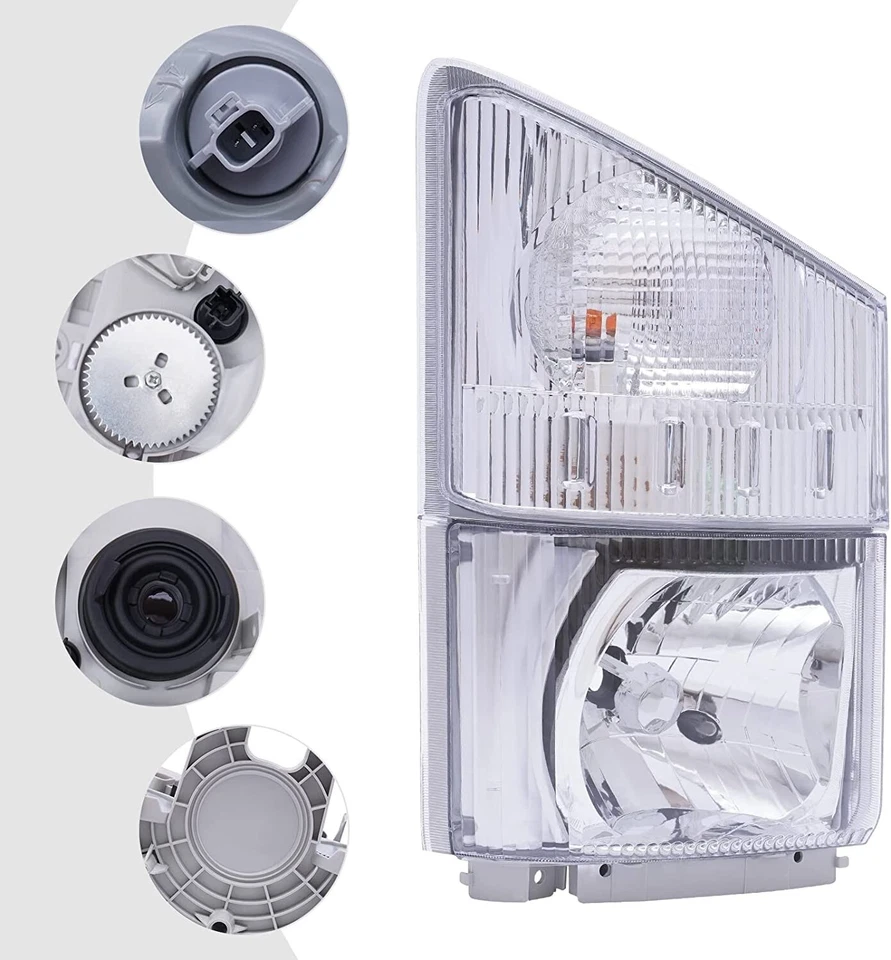 Par de faros de esquina izquierda y derecha aptos para 2008-2020 ISUZU NPR NPR-HD NQR NRR Foto 4 de 4