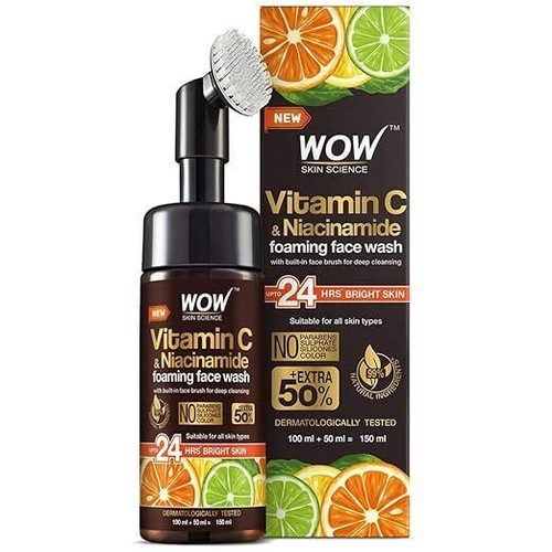 WOW Skin Science Brightening Vitamin C & Niacinamide Foaming Face Wash | 150ml