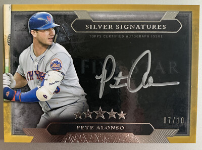 PETE ALONSO 2020 TOPPS FIVE STAR AUTO #’d 07/10 SILVER SIGNATURES METS SP #SS-PA