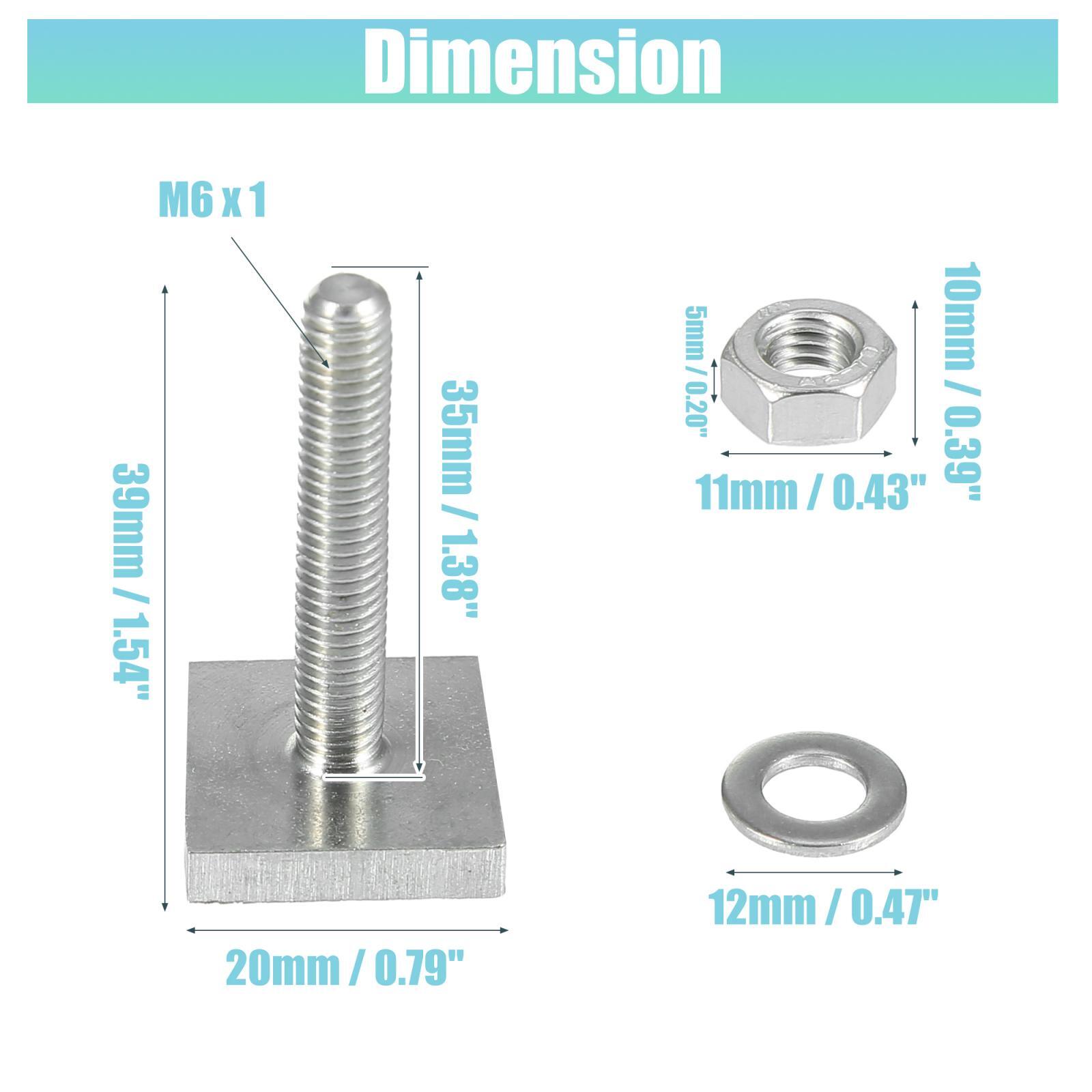 6pcs T Shaped Bolt for Car Roof Rack Rooftop T Shaped Slots T Shaped Track Bolts 743151933567 eBay