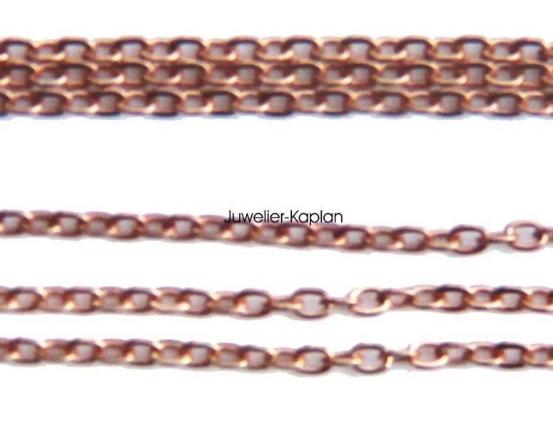 Колье Edelstahlketten QK-ER2-60 с 3-мя вставками из розового золота, Damen