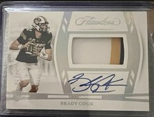 2025 National Treasures Flawless Brady Cook Jersey Patch Auto /20 Rookie RC