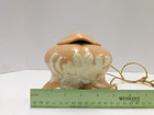 Vintage Weller Pottery Peach & White Cameo Hanging Planter Basket W/ Drainage  — photo 6