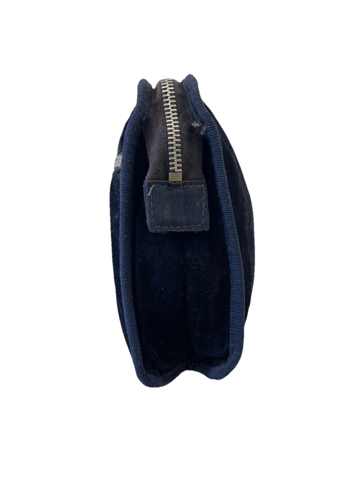 Bolso de Viaje AS# Roberta di Camerino Terciopelo Azul Marino Rojo Verde Rayas Estuche con Cremallera Foto 4 de 4