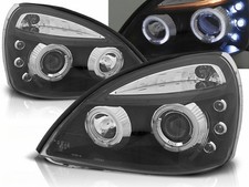 Faro proiettore Angel Eyes nero per renault clio mk3 2001-2005