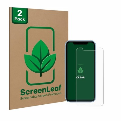 2x ScreenLeaf Displayschutzfolie für Apple iPhone XR / 11 nachhaltig verpackt
