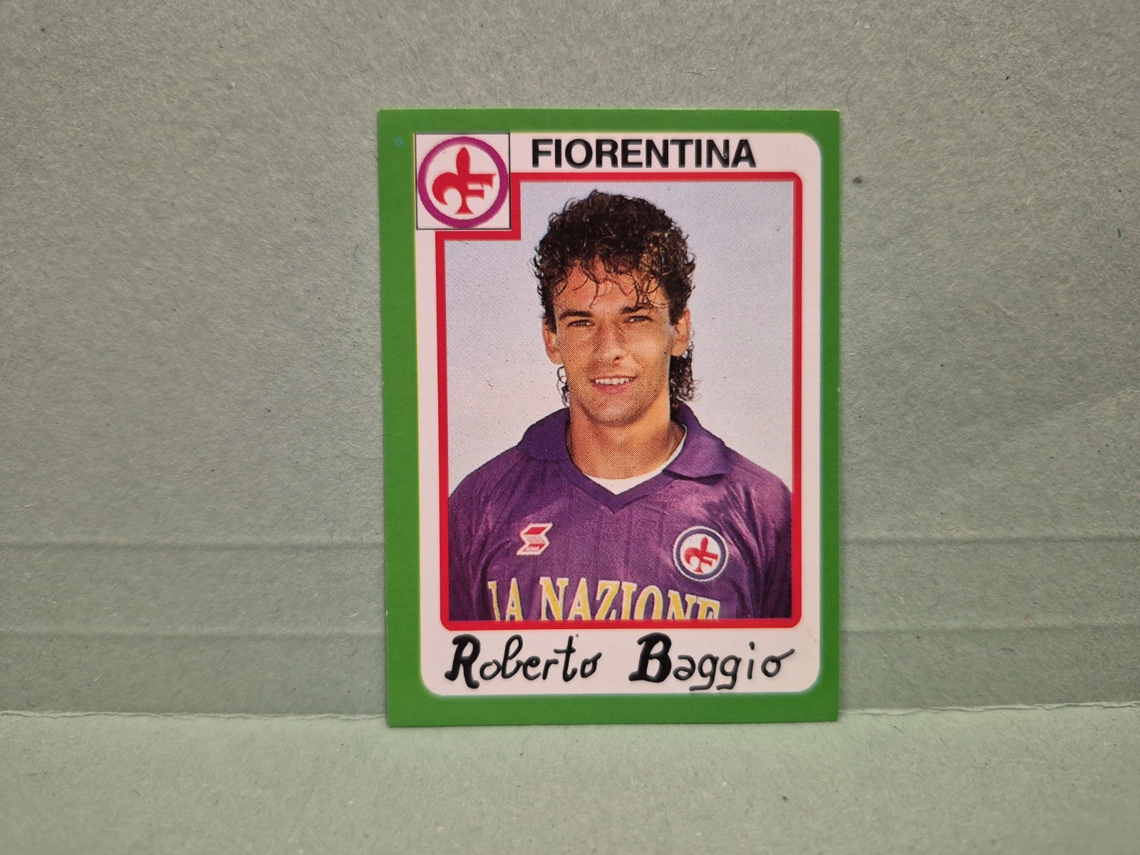 FIGURINA EUROFLASH CALCIO 90 NR. 110 ROBERTO BAGGIO FIORENTINA.
