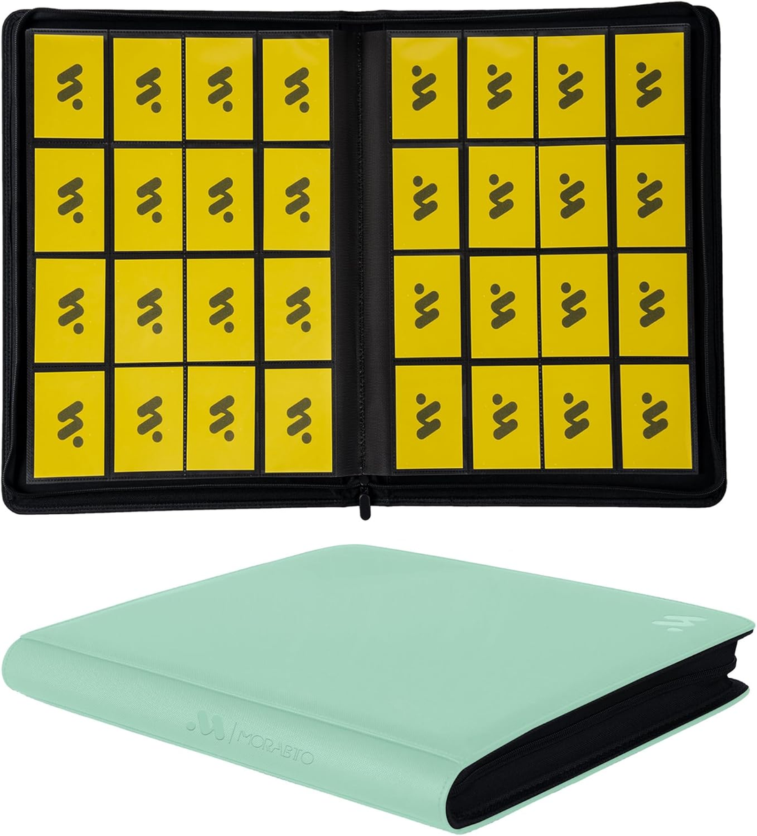 12 sleeve card binder Card Binder 16 Pocket,Trading Card Binder Holds up to 1408 Cards with 44  Sleeves