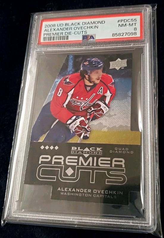 ​2008 UD Black Diamond Alex Ovechkin Premier Die-Cuts PSA 8 - LOW POP OF 3 RARE!
