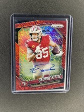 2025 Prizm George Kittle Red Shimmer /35 Color Match Signature 49ers #94 (0178)