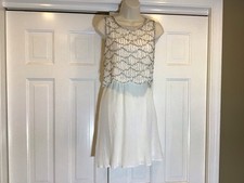 Alya Beaded White Cocktail Dress Size M Capsule Money Classic Event Timeless