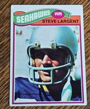 1977 Steve Largent #177 Topps Rookie Football Card . rookie card picture